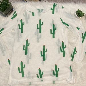 Long sleeved cactus top